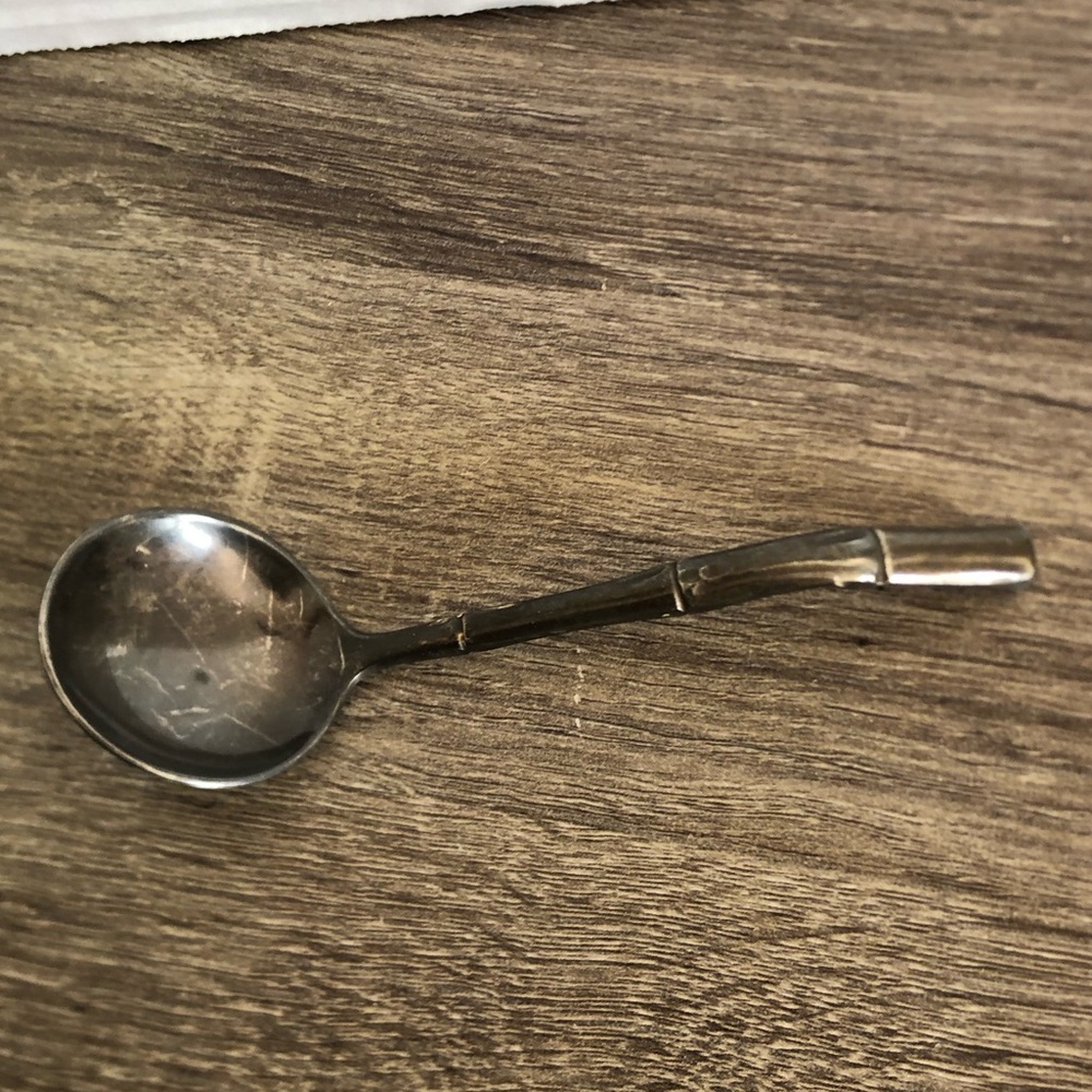 Vtg Silver Spoon with Bamboo Design